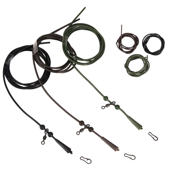Jesscasday Pack of 6 Fishing Tackle Links Pre Rigged Rig Tube Helicopter Hair Rigs
