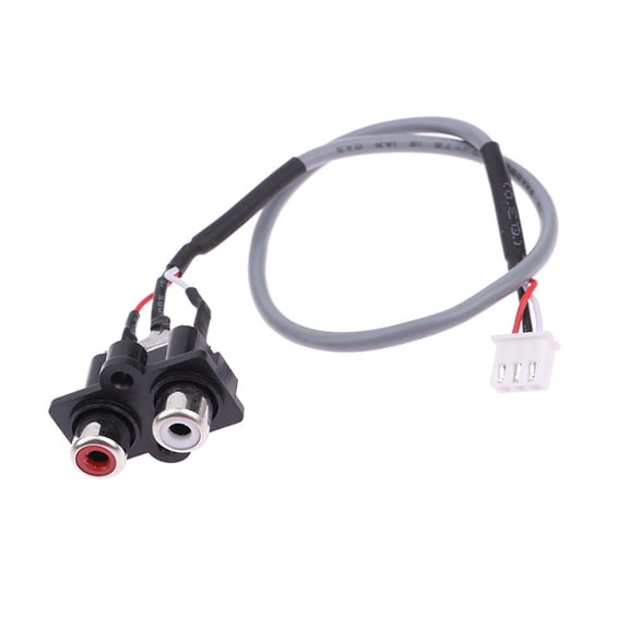 Jesscasday Panel Mount Stereo Audios Input Socket AntiOxidation Metal Audios Cable For AV
