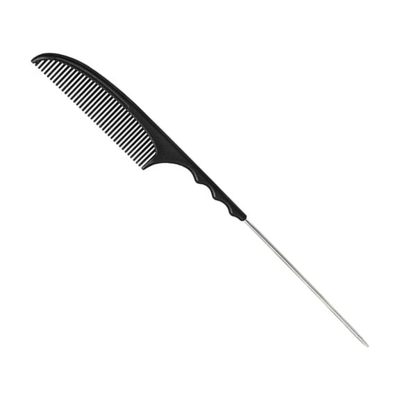 Jesscasday Pin Tail Comb Hairdressing Comb Carbon Fiber Teasing Comb Parting Comb for Woman