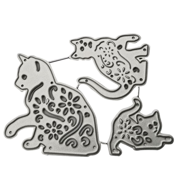 Jesscasday Playing Cats Craft Cutting Dies for DIY Scrapbooking Photo Festival Decoration