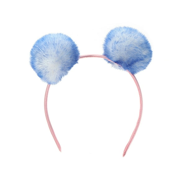Jesscasday Plush Hairhoop Lovely Colorful Furry Balls Hairband Child Party Props Headpiece