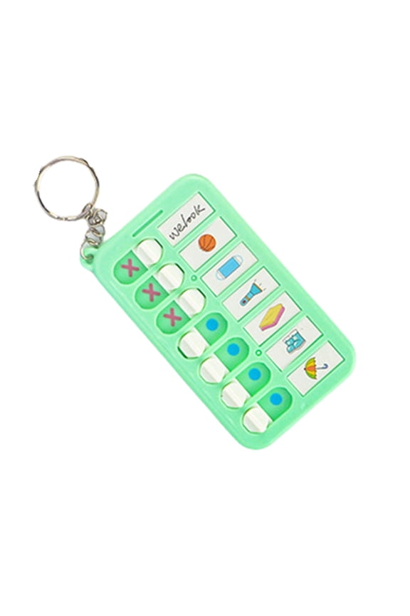 Portable Daily Plan Board Keyrings Car Key Chain Chore Chart Keychains for Kids