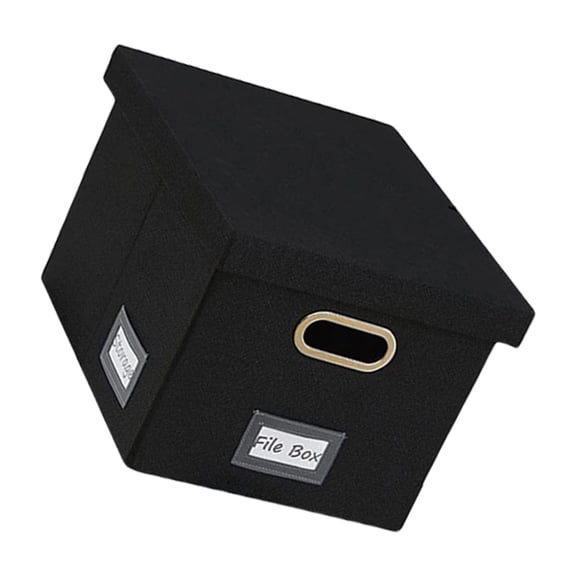 Jesscasday Portable File Organizer with Lids Filing Organizer Dustproof File Box for Home