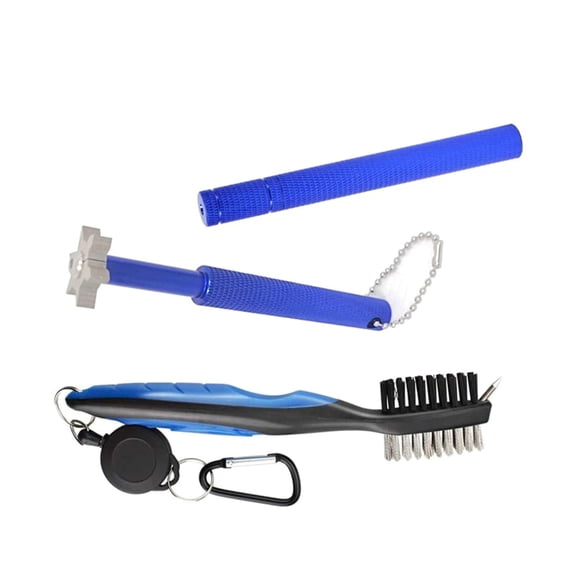 Jesscasday Portable Golf Clean Tool Set Double Sided Golf Club Brush Balls Grooves Cleaner Golf Club Grooves Sharpener Easy to Use