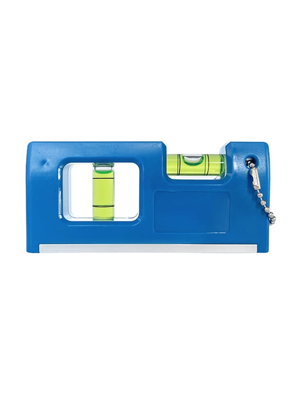 Portable Magnetic Pocket Level Spirit Bubble Level with Metal Keychain Hook for Determining Horizontal & Vertical Plane