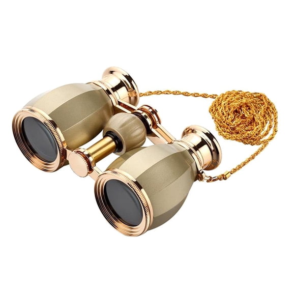 Jesscasday Portable Mini Binoculars 4X30 Opera Glasses Binoculars with Chain Perfect for Theater and Music Lovers Live Performances