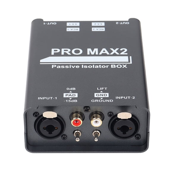 Jesscasday Professional 2 Way Sound Isolator Sound Current Noise Elimination Isolator Mixer Live Broadcast Ground Filter Isolator
