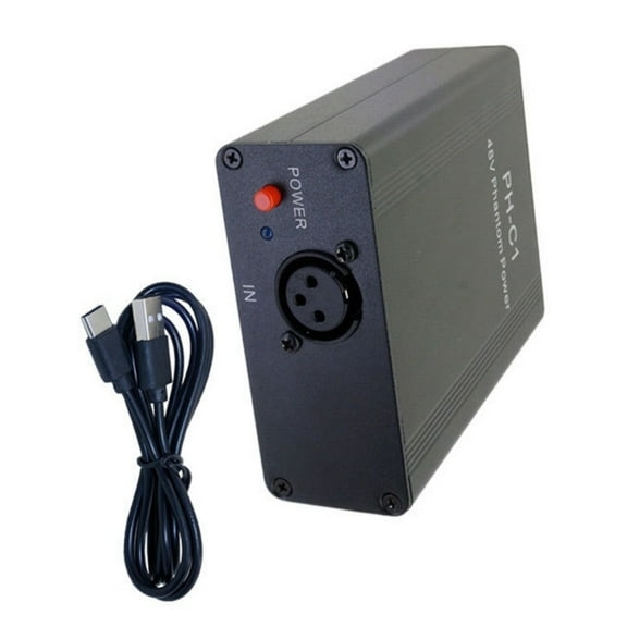 Jesscasday Professional Outdoor Microphones 48V Phantoms Power Rechargeable Design Metal Construction