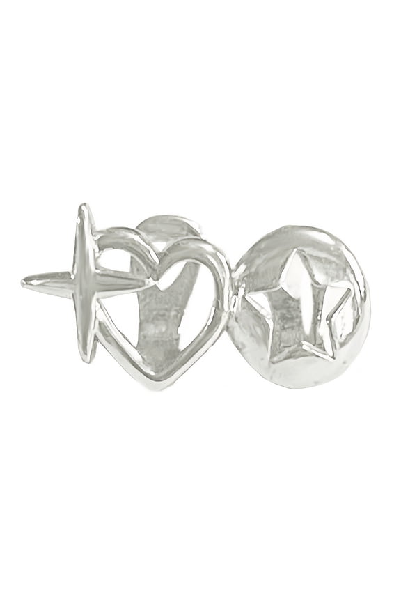 Punk Hip Hop Hollow Heart Teeth Grills Silver Gold Stars Design Couple Jewelry