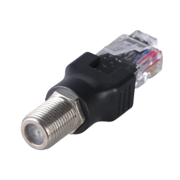 Jesscasday RF to RJ45 Converters RJ45 to RF Connectors Coax Straight Connectors F Female to RJ45 Male Coaxial Barrels Coupler Adapter