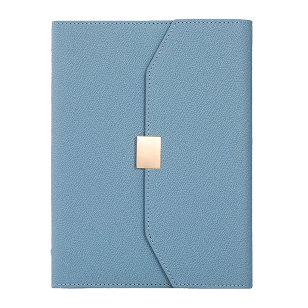 Jesscasday Refillable Journal Notebook with Card Holder and Pen Slot Leather Binder Notebook 200Pages Lined for Women Men Student