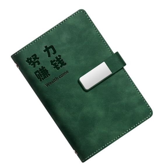 Jesscasday Refillable Leather Budget Planner With 90 Pages 6 Rings Leather Binder Covers