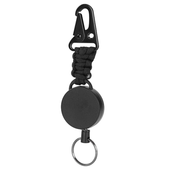Jesscasday Retractable Pull Badges Holder Steel Wire Rope Buckles Key Holder Carabiner Keychain Outdoor Keychain Tool Enduring