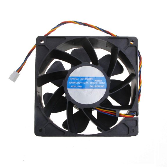 Jesscasday SG121238BS CPU Cooling Fan 12x12x3.8cm 4 Pin 4 Wire PWM Automatic Temperature Control Server Cooler Dual Ball Bearing
