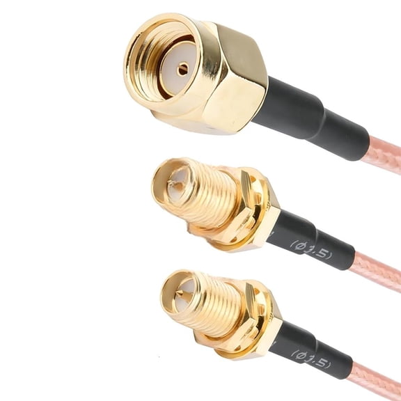 Jesscasday SMA Female to Double SMA Male Y Splitters Extension Cable RG316 Adapters