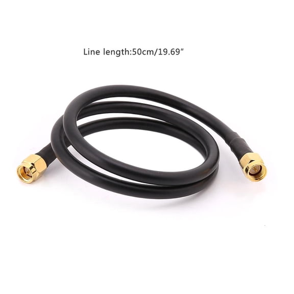 Jesscasday SMA Male To SMA Male RG58 Pigtail Cable 50cm Low-loss Antenna Cables