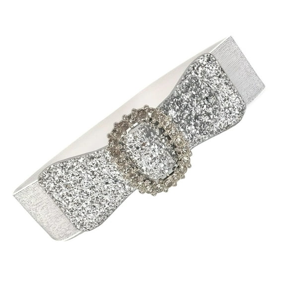 Jesscasday Sequins Wide Waist Belt Fashionable Women Waistband Elastic Waist Dress Belt