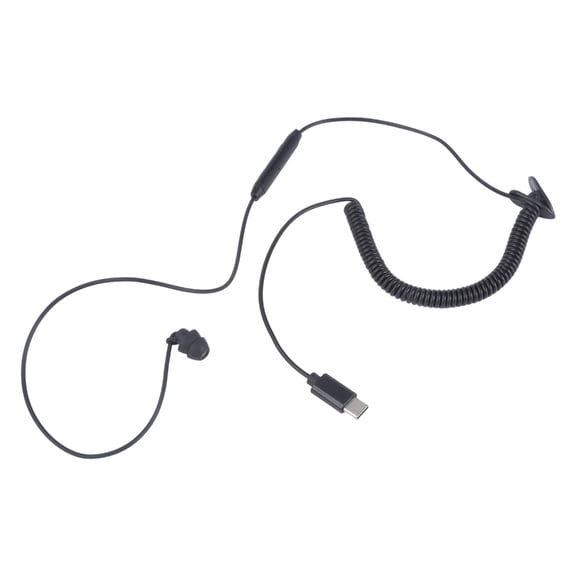 Jesscasday Single Side Sound Earphone With 75 150cm Adjustable USB C Cord Music Management Button for Smartphones Computers Tablets