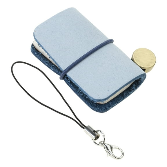Jesscasday Small Leather Journal Pocket Writing Pad For Women Keychain Bag Wallet Charm