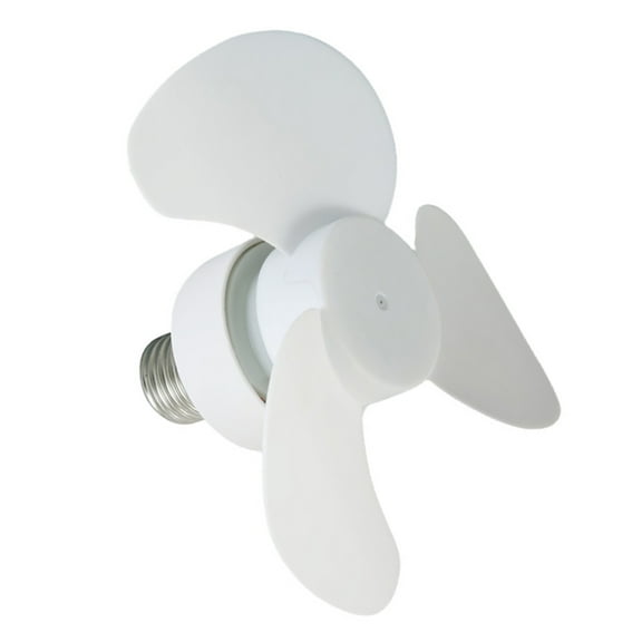 Jesscasday Small Socket E27 Screw-in Ceiling Fan with On Offs Button 5.5Inch Ceiling Fan Low Noise Flexible Tube Fan