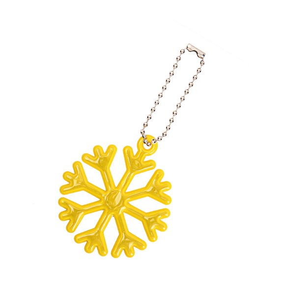 Jesscasday Snowflake Reflective Warning Pendant Double Side Reflective Keychain Party Gift