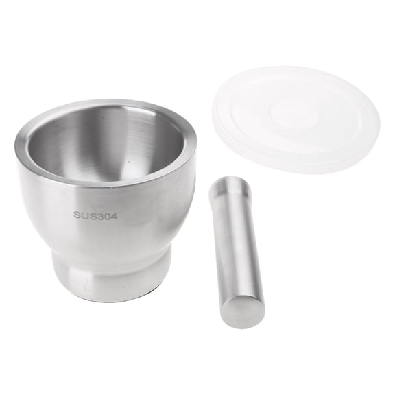 Jesscasday Solid Powder Maker Spices Grinder Mortars and Pestle Set Pills Crusher Spices Crusher 304Stainless Steel Material