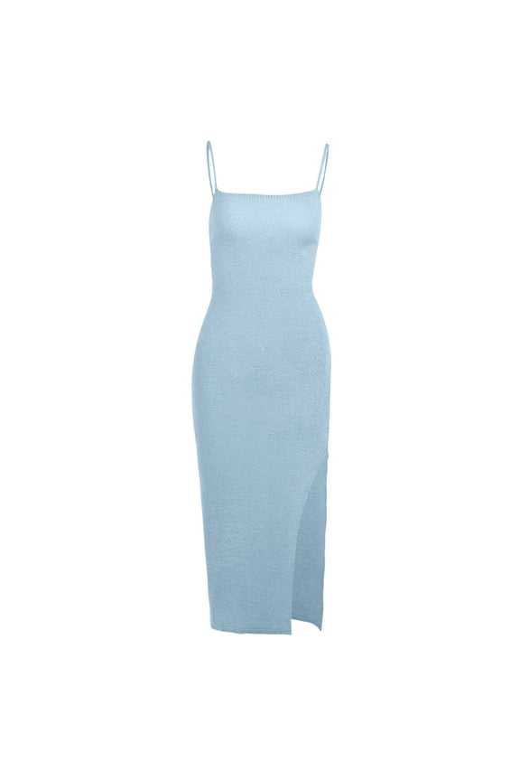 Spaghetti Strap Sexy Beachwear Woman Backless Robe for Commuter Outing Holiday W