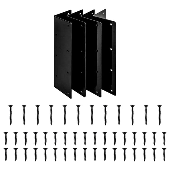 Jesscasday Stackable Garden Bed Brackets - 4pcs, Reinforced Screw Holes, Rustproof
