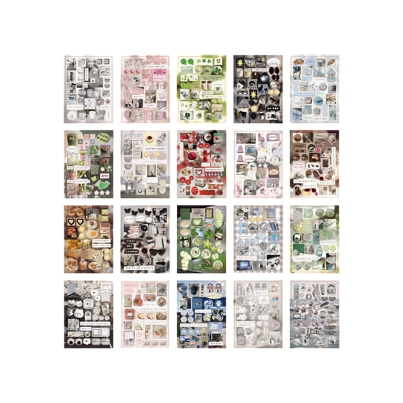 Jesscasday Stationery Sticker Japanese Styles Sticker Journal Sticker Die-Cut Sticker Book