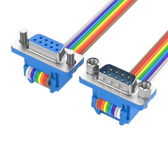 Jesscasday Straight Through DB9 RS232 Serial Extension Cord with Male to Female Connectors for Computer Industrial Equipment