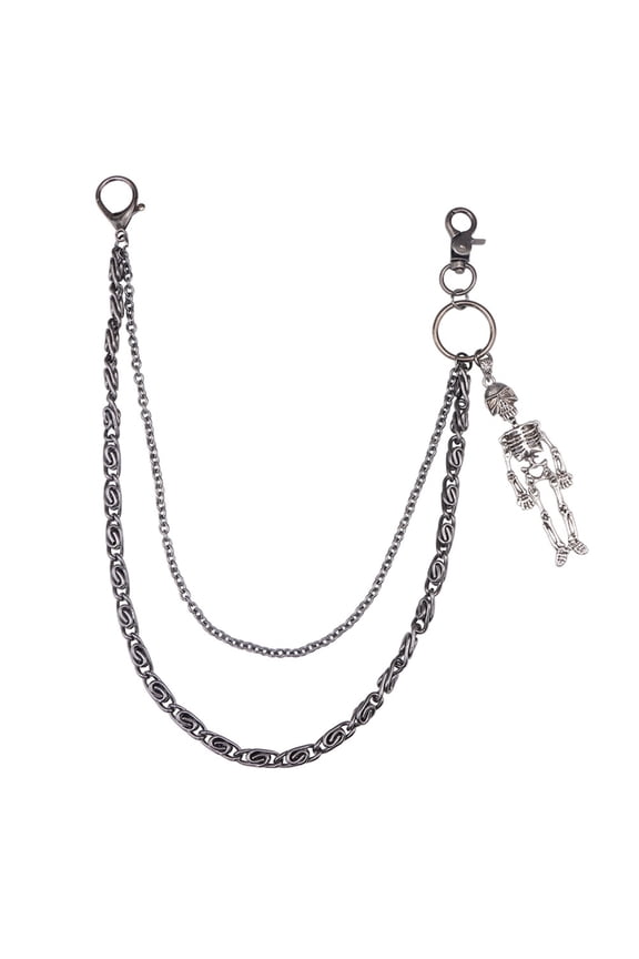 Streetwear Skull Pendant Waist Chain Pants Chain For Men Women Unisex Gothic Outfit Jeans Chain Waist Decoration