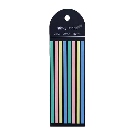 Jesscasday Strips-Memo Note Tab Translucent Sticky Notes Long Page-Markers Sticky Index Tab