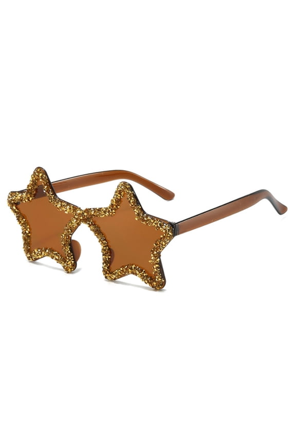 Stylish Hip Hop Sunglasses Photo Props Rock Plastic Star for Trendsetters