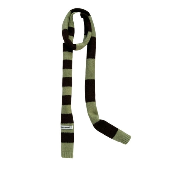 Jesscasday Stylish Women Skinny Scarf Cold Weather Knitted Neckerchief Multipurpose Scarves
