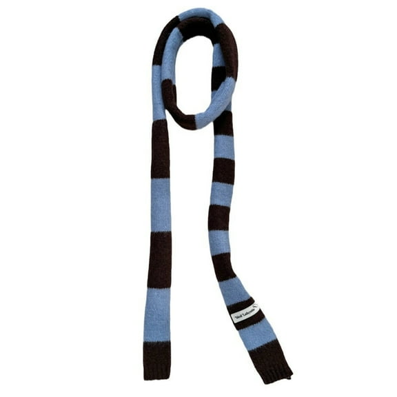 Jesscasday Stylish Women Skinny Scarf Cold Weather Knitted Neckerchief Multipurpose Scarves