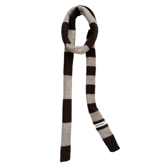 Jesscasday Stylish Women Skinny Scarf Cold Weather Knitted Neckerchief Multipurpose Scarves