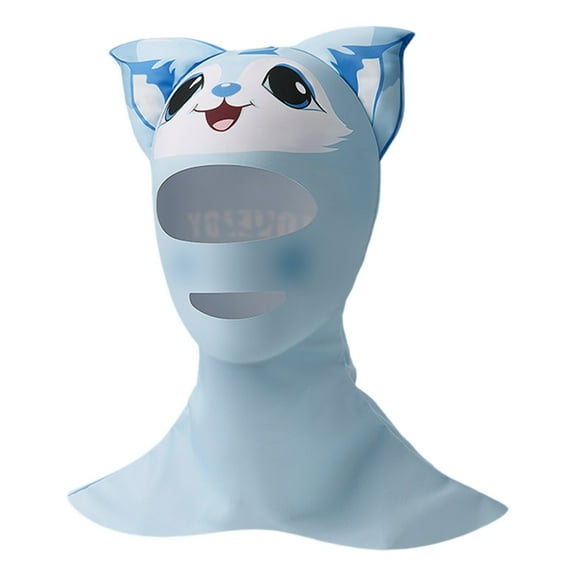 Jesscasday Sun Protections Full Face Swiming Diving Facekini Elastic Swim Caps Head Neck Cover Water Sport Full Face Cover