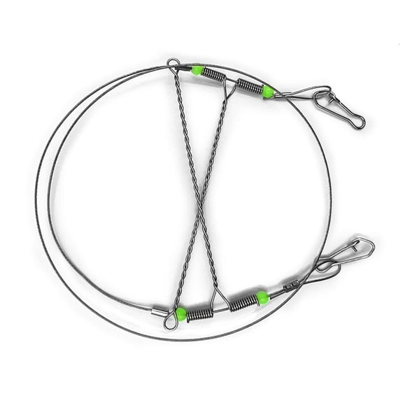 Jesscasday Tackle Rigs Fishing Leader Steel Wire Traces Leader Fishing Rigs with Swivels