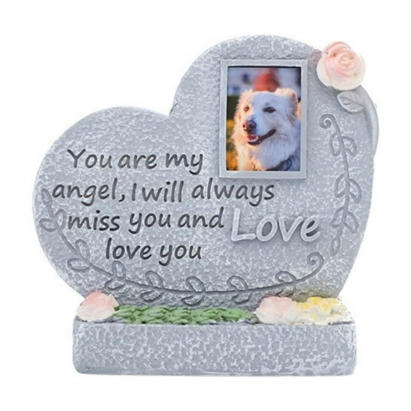 Jesscasday Tributes Dog Cemetery Headstones Engraved Word Tombstone for Pet Eternality Memory