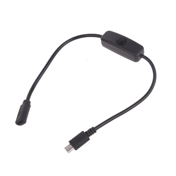 Jesscasday Micro USB Female to Male Cable with 501 Button Switch Power Control Solution for and Beyond