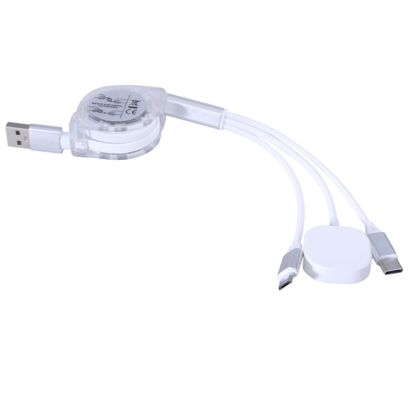 Jesscasday USB to Type C Retractable Cable Telescopic Cord for Cellphone Tablets Watch