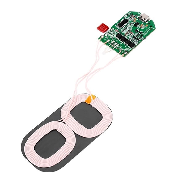 Jesscasday Universal 15W Double Coils Charging Transmitter Module Intelligent FOD Detection Compatibles Smartphones Tablets
