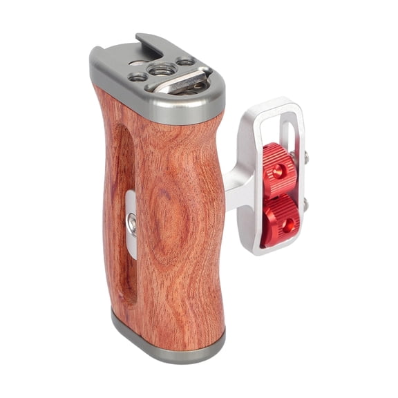 Jesscasday Upgraded Wooden Handle Camera Cage With 1/4 Thread Mount Movable Slider Ergonomic For DSLR Camera Accessories