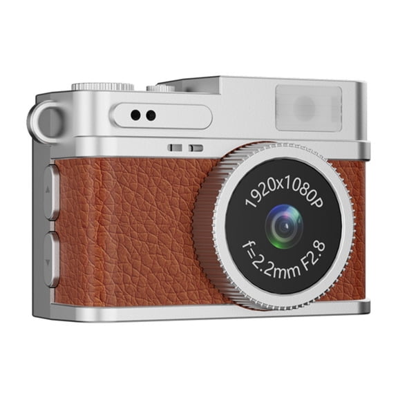 Jesscasday Vintage Mini Camera 30FPS Video Recording Rechargeable ABS Body Lightweight 38mm