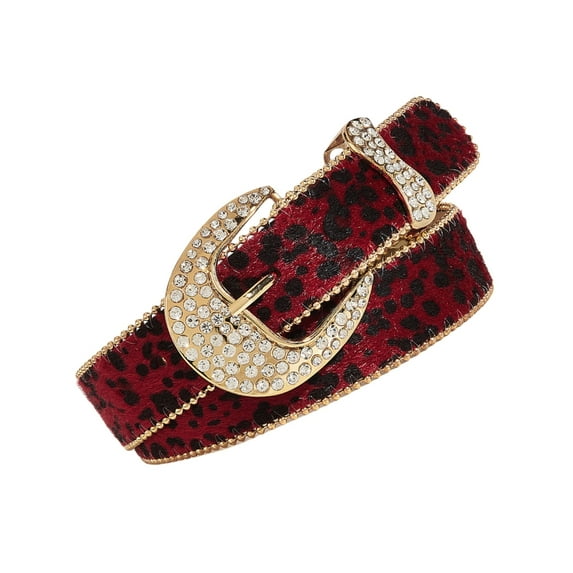 Jesscasday Waist Belt Unique Leopard Print Chain Modern Belt Body Chain for Dress Stage