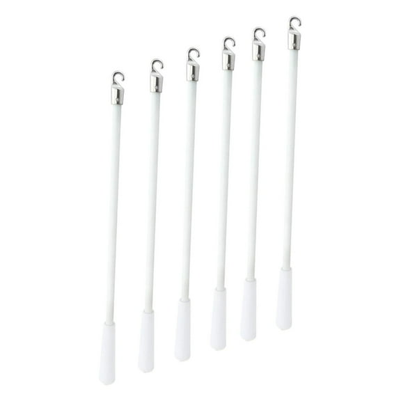Jesscasday White Fiberglass Blind Wand with Hook, Vertical Blinds Control Stick, Window Blind Rod Window Treatments Accessories