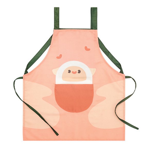 Jesscasday Women Apron Waterproof Adult Oil Proof Apron Kitchen Pinafore with Hand Wipe Pocket Print Apron for Restaurant Cooking