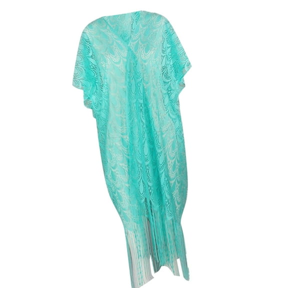 Jesscasday Women Open Front Kimono Cardigans Bathing Suit Cover Up Lace Swimsuit Cover Up
