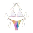 thumbnail image 1 of Jesscasday Women Swimming Costume Set Two Pieces Split Swimwear Backless Bathing Suit Fashion Push Up Swimsuits for Beachwear, 1 of 8
