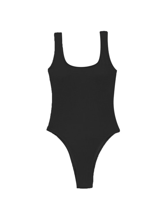 Women Thong 2022 Sexy One Piece Swimsuit Solid Swimwear Female Backless Monokini Bodysuit Bathing Suit Swimming Suit